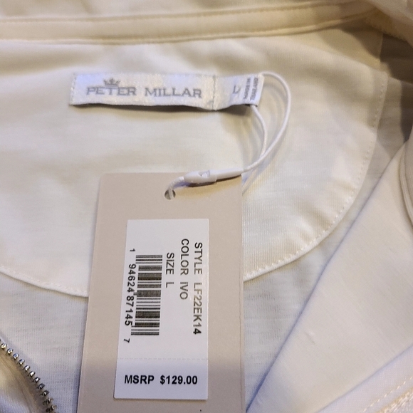 Peter Millar Women's Evelyn Quarter Zip Ivory - Picture 3 of 6